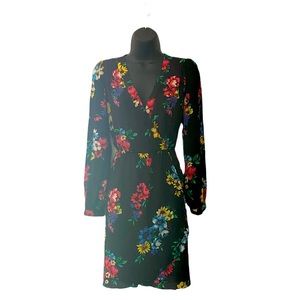 All occasion wrap front floral dress. Special occasion, party, or casual. Size S